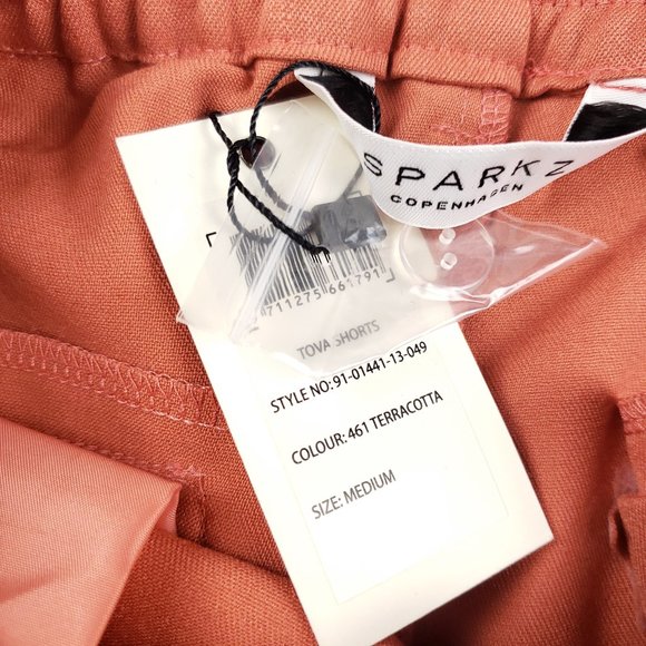 ANTHROPOLOGIE SPARKZ High Waisted Shorts Orange - Picture 5 of 6